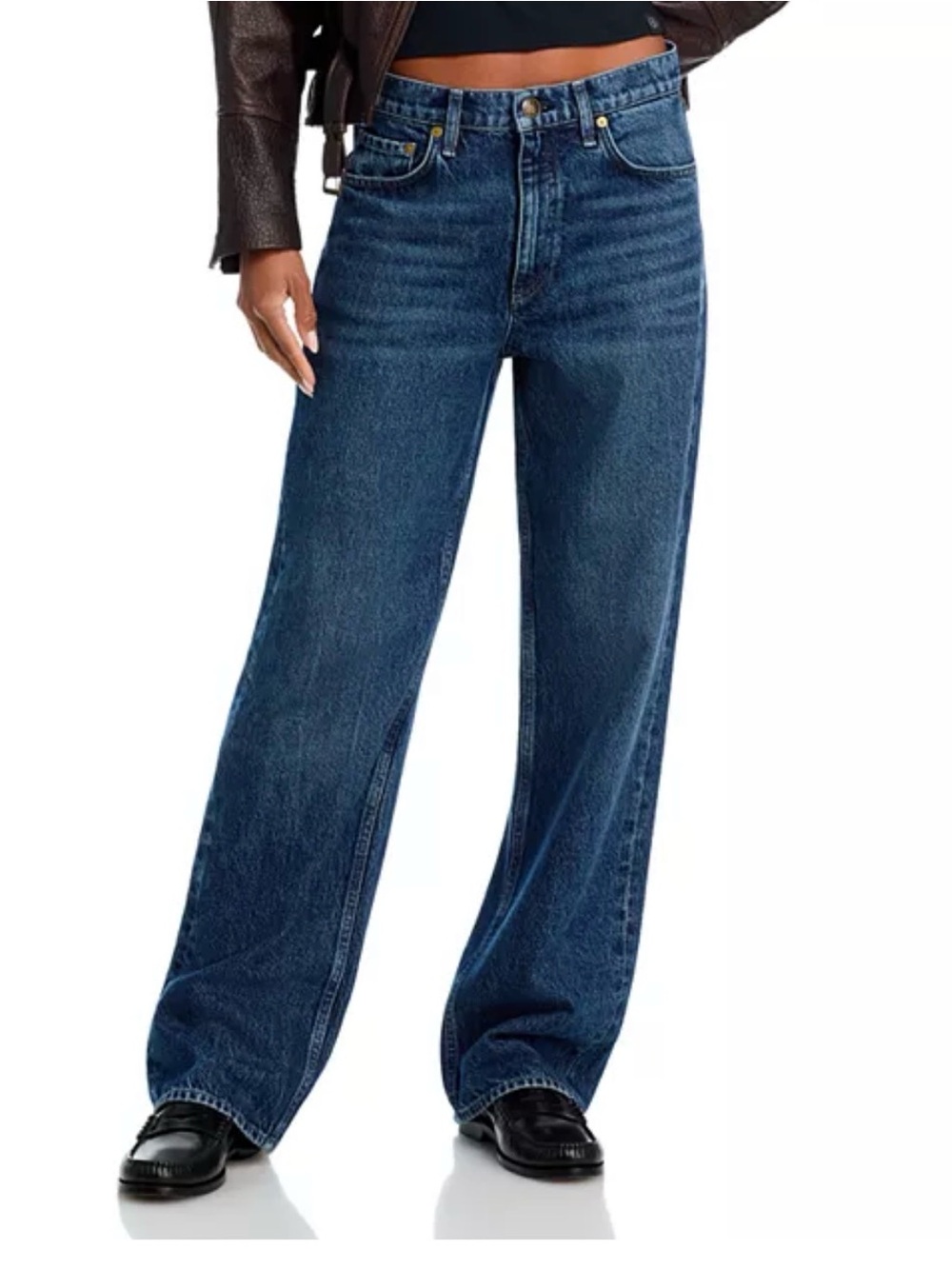rag & bone Shea High Rise Relaxed Jeans in Adeline - Picture 3 of 5